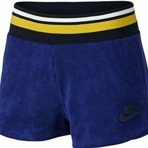 NWT Nike blue terry pocket sports shorts